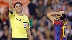 Gol anulado a Pedro por fuera de juego