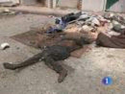 Telediario 1 - La OTAN estrecha a Gadafi