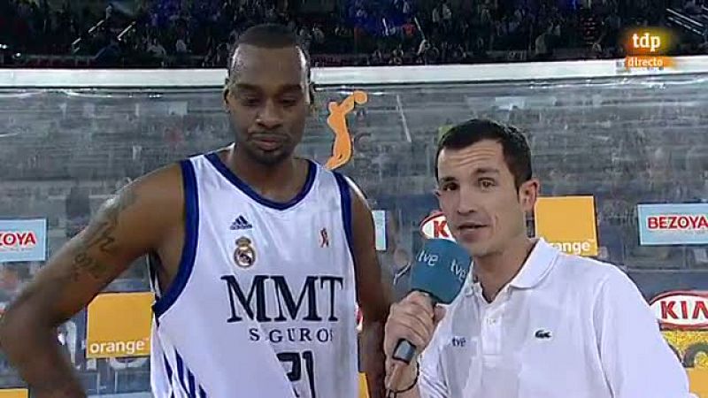 El estadounidense del Madrid firma su mejor encuentro con la camiseta blanca con 19 puntos anotados y 20 de valoración ACB 