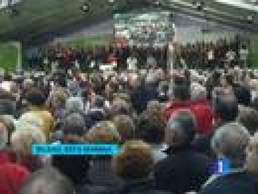 Telediario 1 - Los nacionalistas vascos celebran por separado el Aberri Eguna