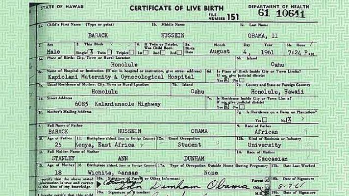 Telediario 1 - Obama difunde su acta de nacimiento