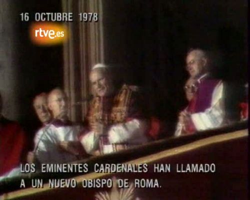 Fue noticia en el Archivo de RTVE - Juan Pablo II sale al balcón tras su nombramiento en 1978