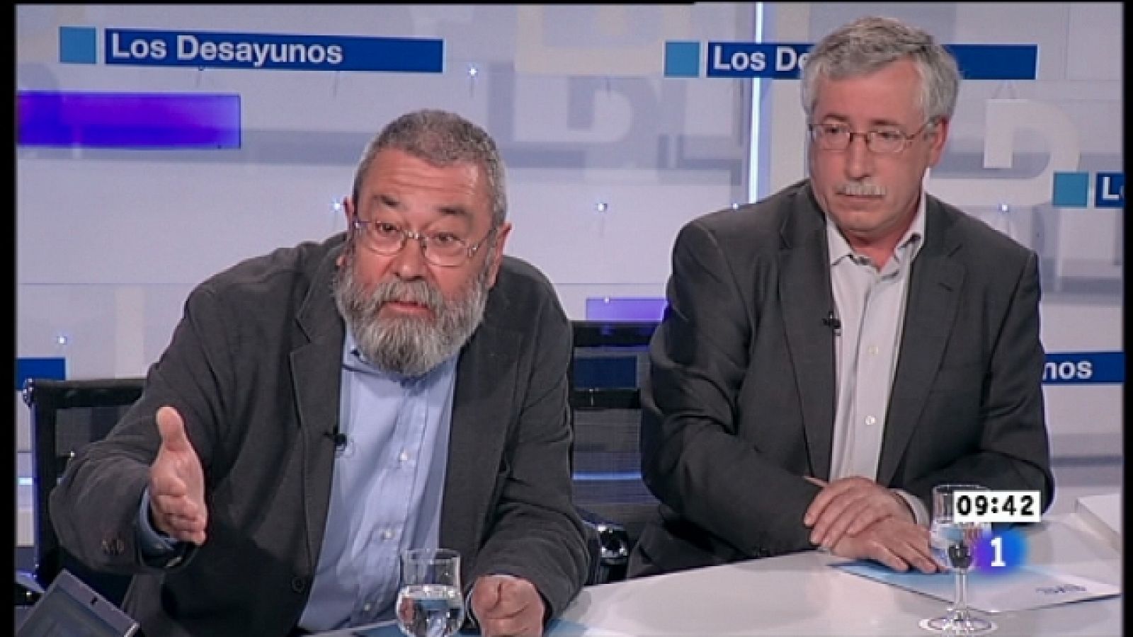 Los desayunos de TVE - Cándido Méndez y Ignacio Martínez Toxo