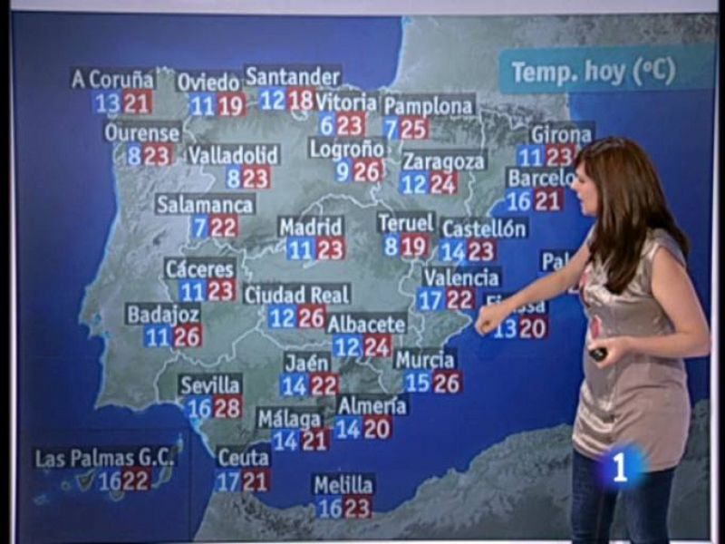 La Agencia Estatal de Meteorología (AEMET) prevé chubascos en muchos puntos del centro de la península este viernes. Las temperaturas experimentarán un descenso generalizado de alrededor de dos grados. 