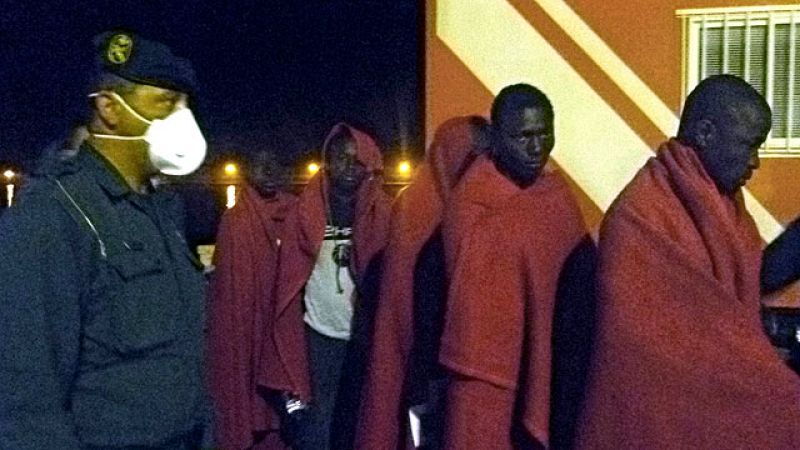  Rescate en Almería de los 18 inmigrantes fallecidos el jueves