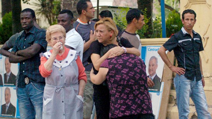 Telediario 1 - Primera noche tras los terremotos