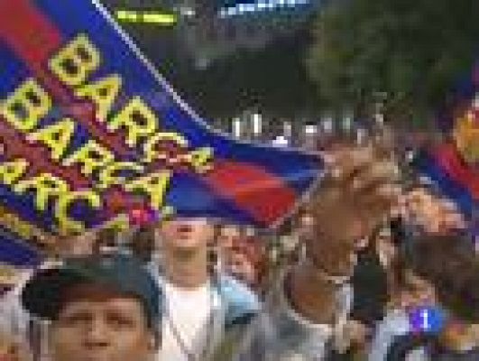 Telediario 1 - Celebración en Valencia y en Canaletas