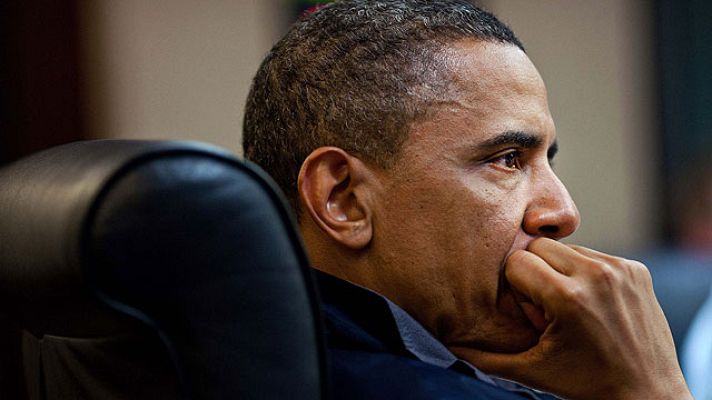Telediario 1 - La imagen de Obama tras Laden