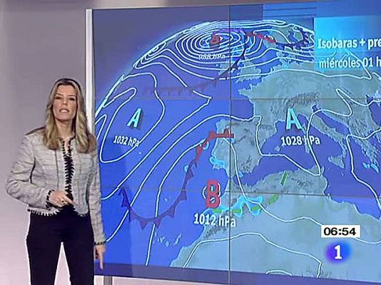 El tiempo - Cielo nuboso y lluvias en el oeste