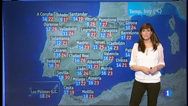 La Agencia Estatal de Meteorología prevé este miércoles un descenso de las temperaturas, las máximas lo harán de forma suave, pero el jueves, el cambio será más evidente. Lloverá sobre todo en zonas de montaña