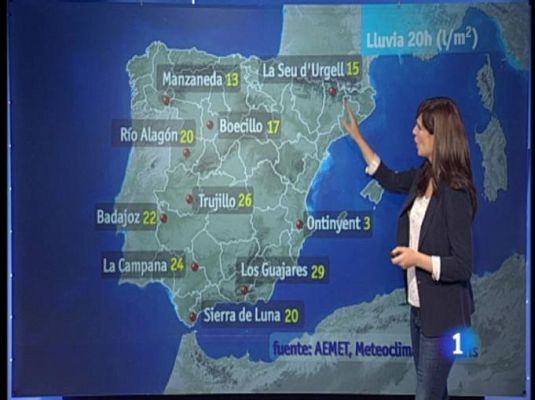 Lluvias más intensas en Andalucía