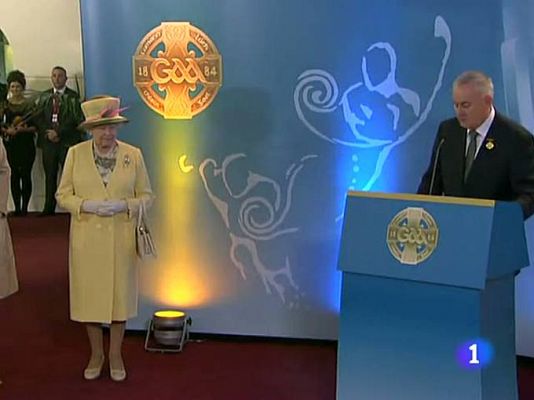 Telediario 1 - Visita de Isabel II a Irlanda