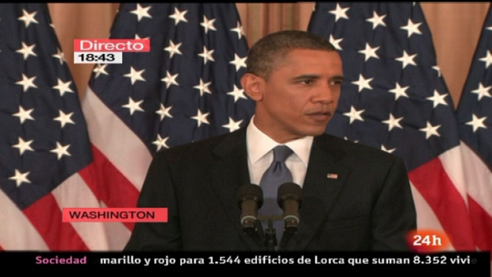 La tarde en 24 horas - Segunda hora - Barack Obama anuncia un plan de ayuda económica a los países árabes que han impulsado un cambio democrático - 19/05/11 - Ver ahora