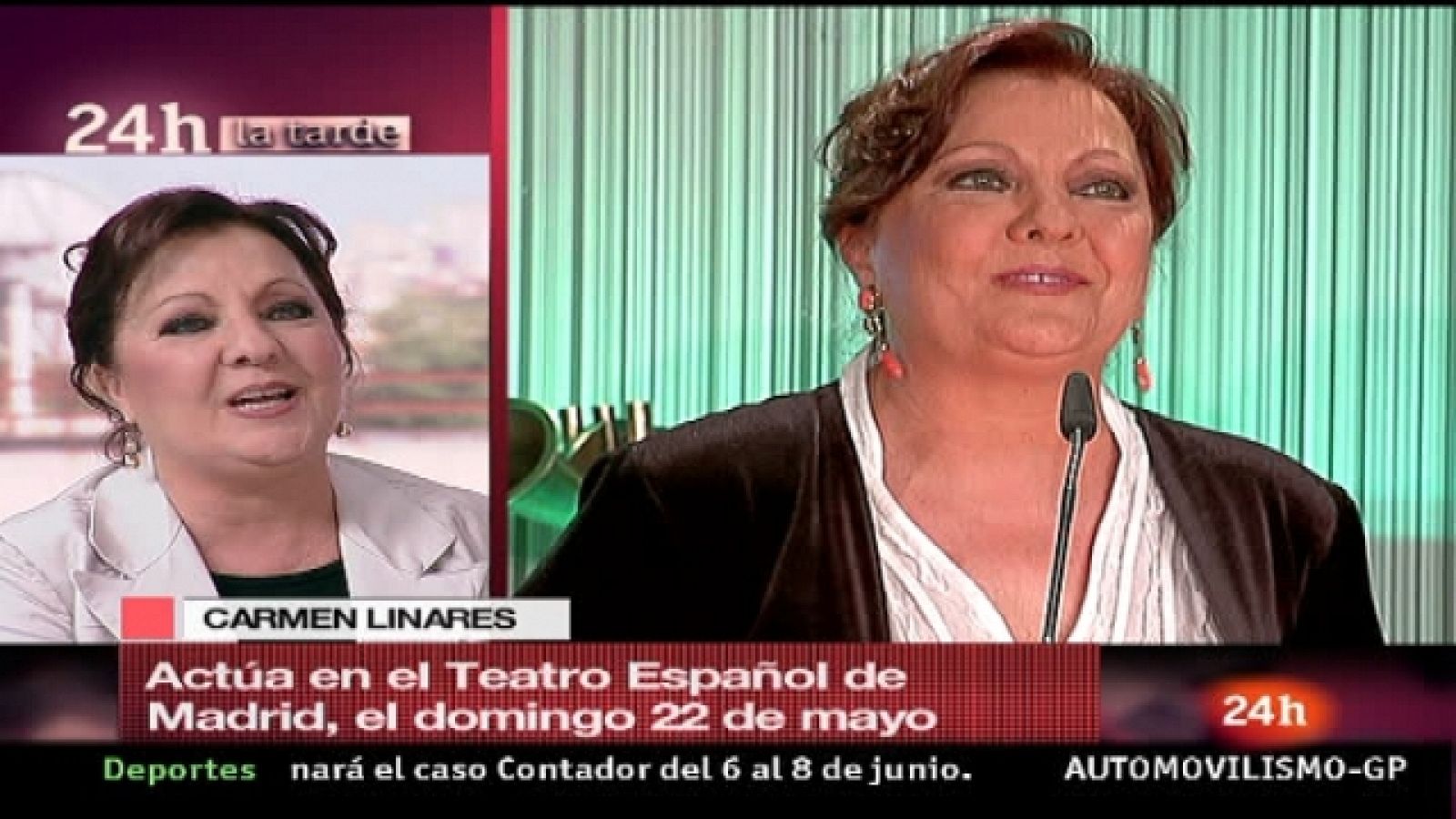 La tarde en 24 horas - Tercera hora - Entrevista a la cantaora Carmen Linares - 20/05/11 - Ver ahora