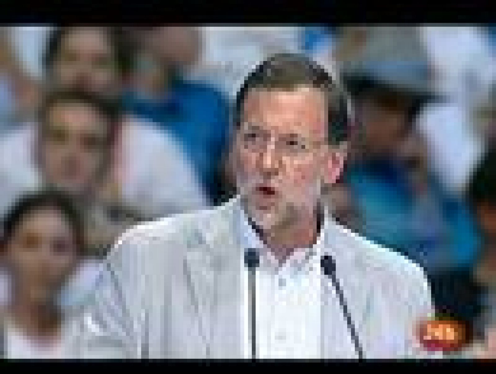 El líder del PP ha cerrado la campaña electoral en Madrid junto a Aguirre y Gallardón.