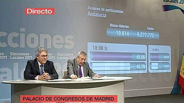  - La participación al 50% a las 18.00