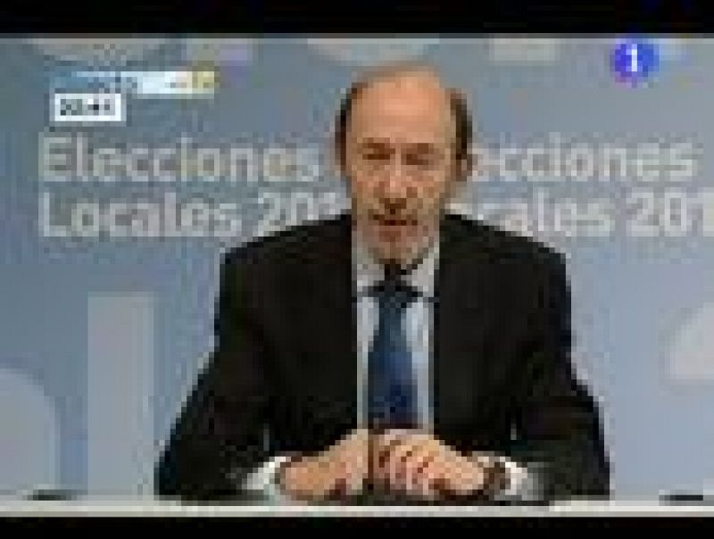 Rubalcaba felicita al PP y remite a Zapatero sobre posible adelanto electoral