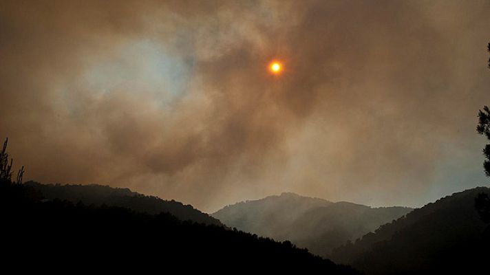 Telediario 1 - Se declara un incendio de "cientos de hectáreas" en Ibiza que obliga a desalojar a nueve familias