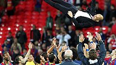 La celebración del Barça en Wembley