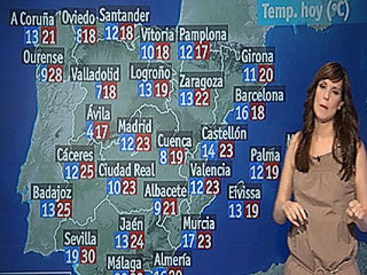 El tiempo - Chubascos en el noreste