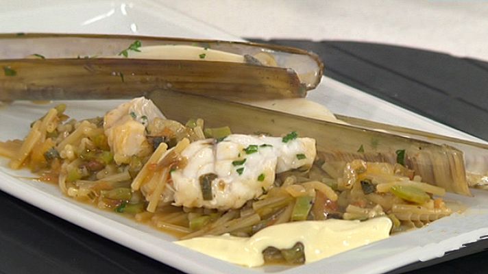 RTVE Cocina - Fideos con rape, mero y ali-oli