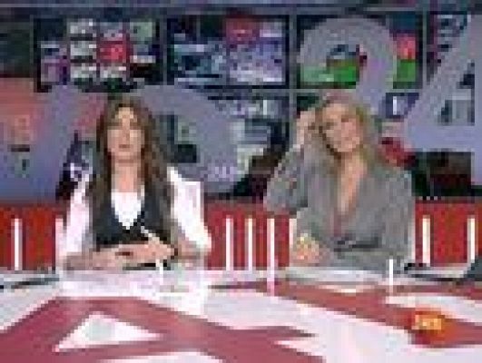 Telediario 1 - Visita al rey en el hospital