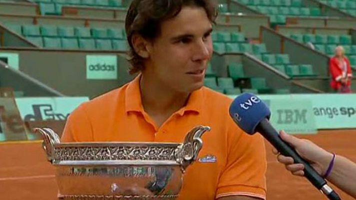 Telediario 1 - Nadal analiza su triunfo con TVE