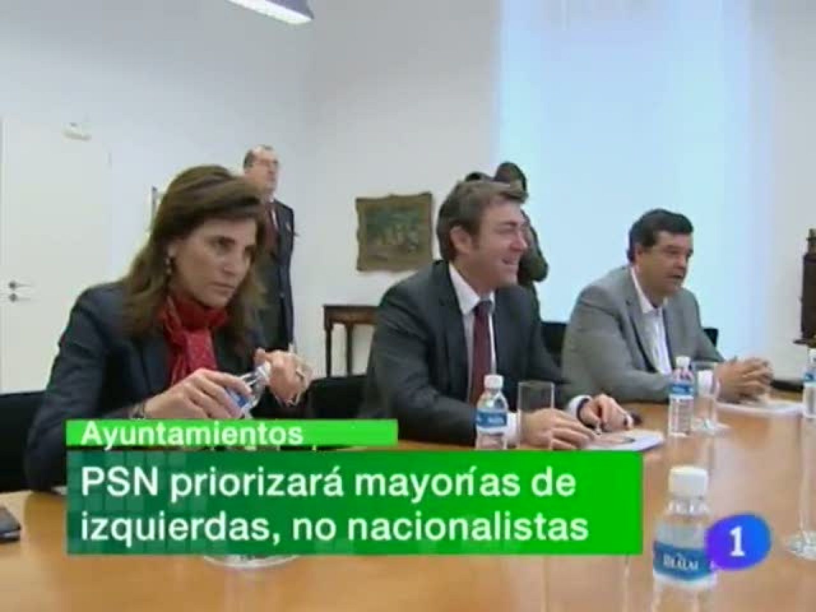   UPN no comprende la dilación de los socialistas navarros a la hora de fijar pactos. Lo señalan sus dirigentes el día que el PSN ha comenzado su ronda de contactos con el resto de partidos parlamentarios. Aparece en Lodosa con un tiro en la cabeza el cadáver del joven desaparecido días atrás. Reportaje con Josetxo, jugador recientemente retirado de osasuna.