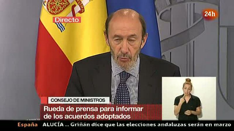 Rubalcaba advierte que la "prudencia" de la Policía se transformará en "firmeza" si hay violencia en el 15M