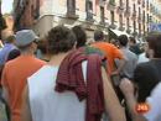 Telediario 1 - Protestas de los Indignados