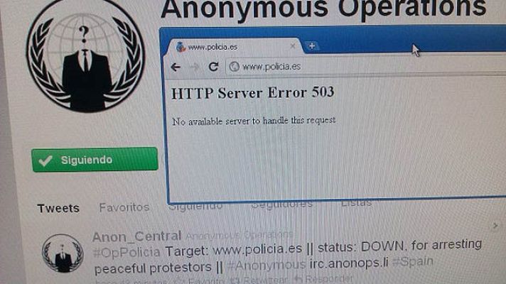 Informativo 24h - Anonymous tumba la web de Policía