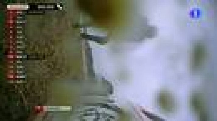  - Rossi, también al suelo en el 'Warm Up'