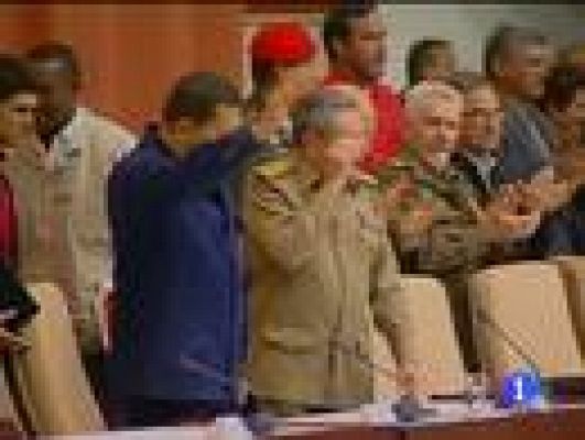 Telediario 1 - Cuba y Venezuela refuerzan sus relaciones con la firma de un centenar de convenios