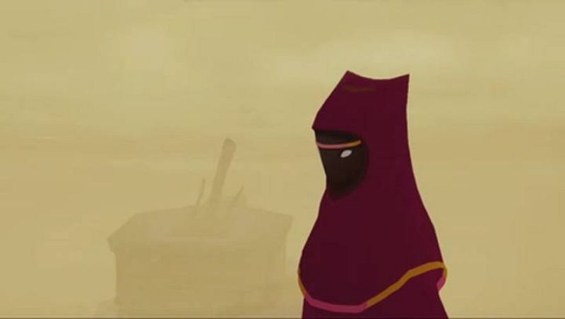  En este viaje se nos une, mediante conexión on-line, otro jugador al que no conocemos y con el que no podemos comunicarnos. Un juego poético, que redefine el concepto de juego multijugador y que experimenta argumentalmente con el jugador que descono