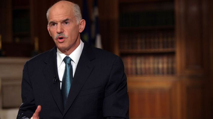 Telediario 1 - Papandréu remodela el Gobierno