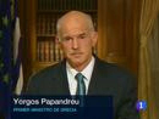 Telediario 1 - Papandreu remodela su Gobierno