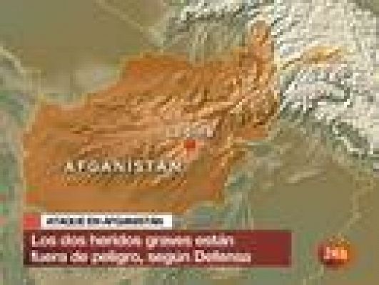 Telediario 1 - Cuatro militares españoles heridos