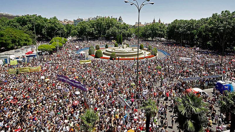  Manifestación del movimiento 15M en Madrid contra el pacto del Euro