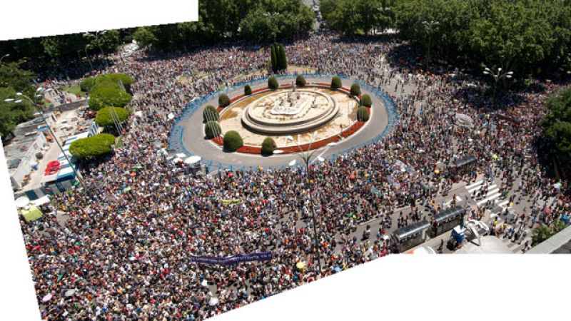  Protestas de los "indignados" también en Barcelona