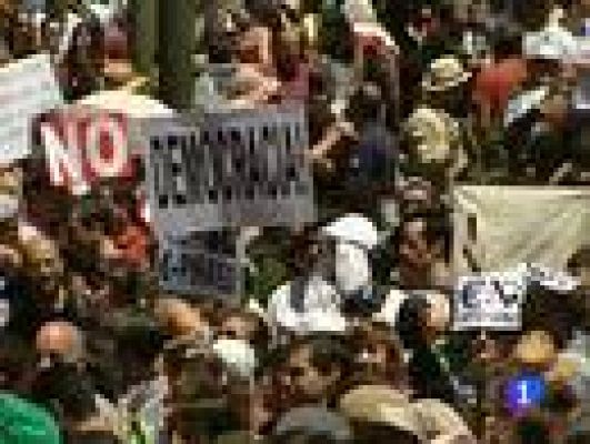 Telediario 1 - De éxito rotundo califican los portavoces del movimiento 15M las manifestaciones de ayer