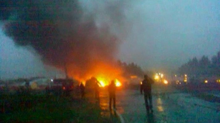 Telediario 1 - Accidente aéreo en Rusia