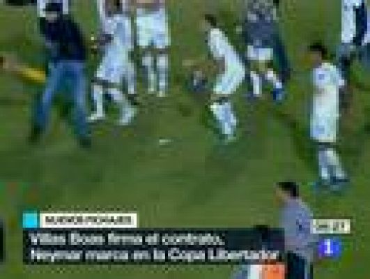 Telediario 1 - Neymar da la Libertadores al Santos