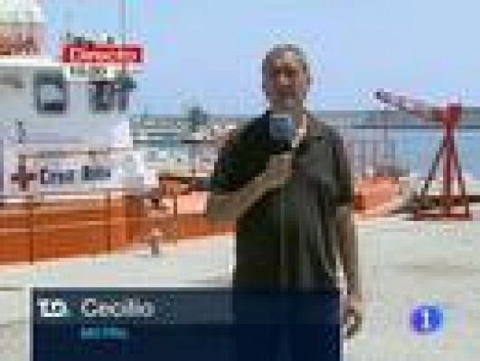 Telediario 1 - Rescatan a 54 inmigrantes