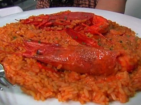 Arroz cremoso con carabineros