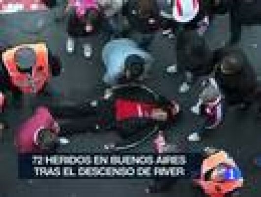 Telediario 1 - Violencia en el descenso del River
