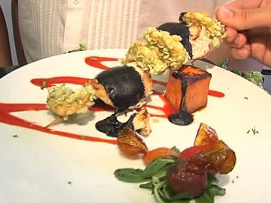 RTVE Cocina - Brocheta de rape y langostinos
