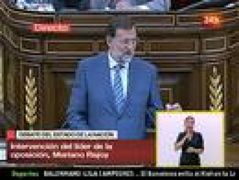 Rajoy: "¿Hasta cuándo se plantea el señor Rodríguez Zapatero seguir con esta agonía?"