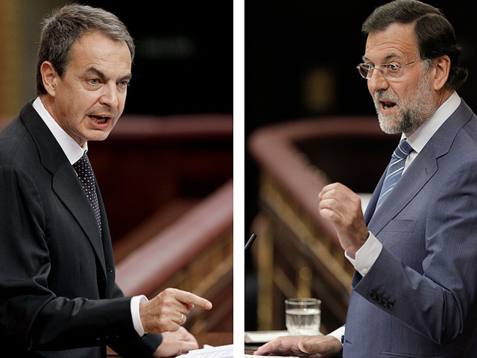 Zapatero y Rajoy se enfrentan por el adelanto electoral
