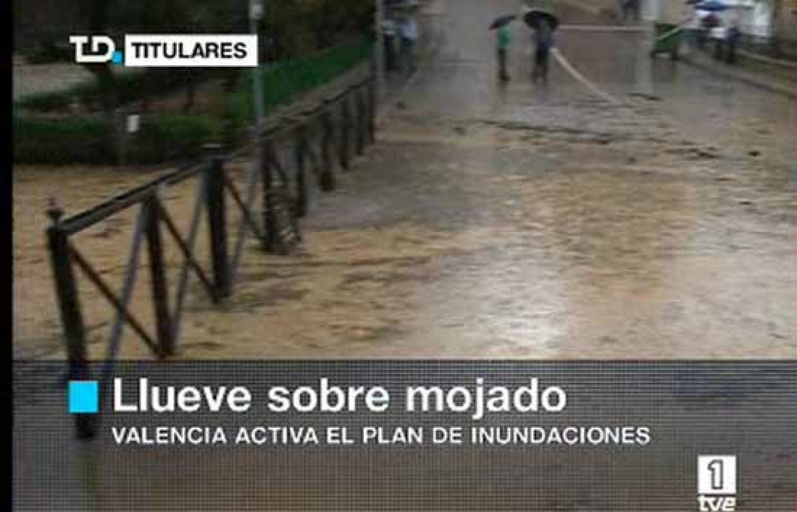 Sigue lloviendo en la Comunidad Valenciana, mientras que en Cantabria podrían producirse nuevas inundaciones si continúa lloviendo (31/05/08).