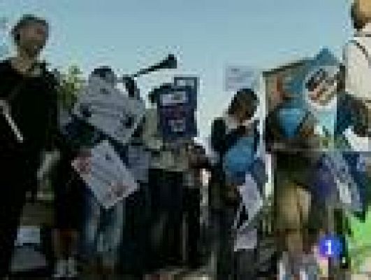 Telediario 1 - Protestas en Gran Bretaña